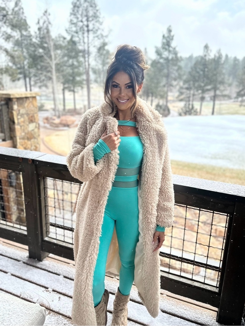 NAKED WARDROBE MESH CUT OUT LONG SLEEVE JUMPSUIT - Picture 3 of 3